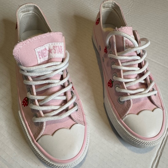 Pink Kids Shoes with White Accents - Picture 12 of 14